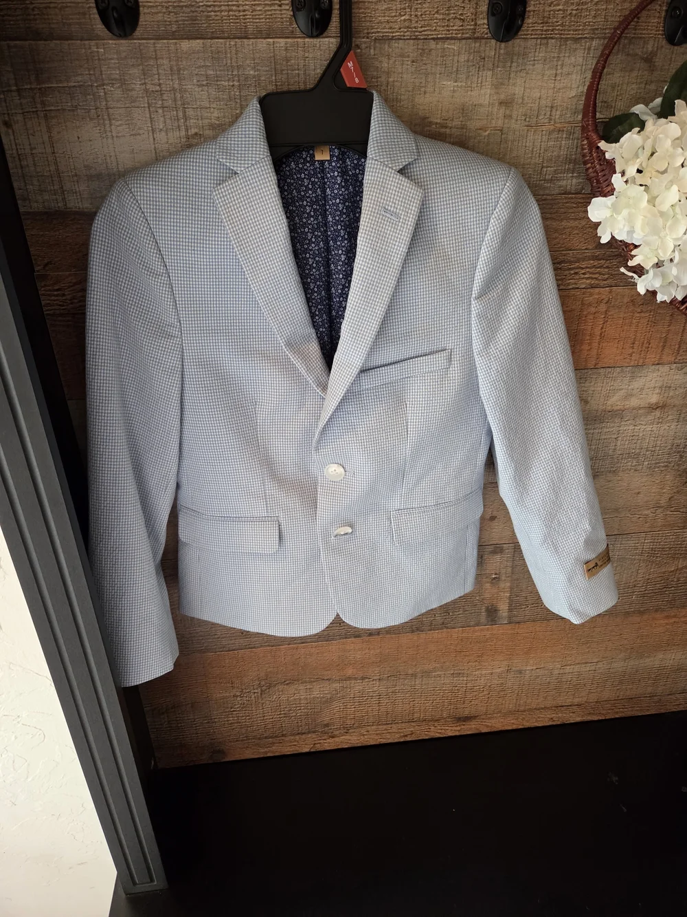Class Club Gold Label Gingham Boys Blazer Size 7